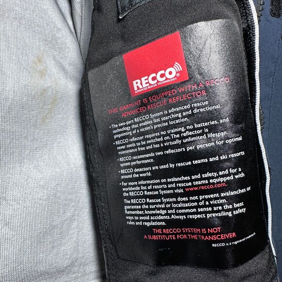 Aether Access Shell Jacket Men's M Navy RECCO Hardshell Ski Coat - Picture 10 of 14